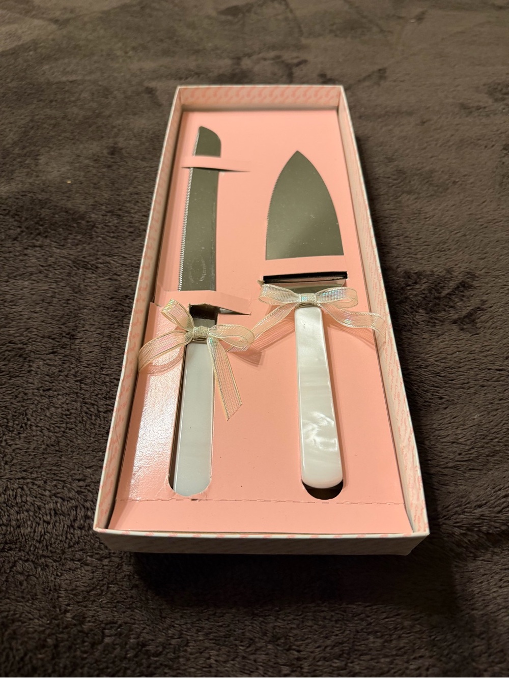 Vintage Jamie Lynn Wedding Cake Knife Server & Bridal Garter Set